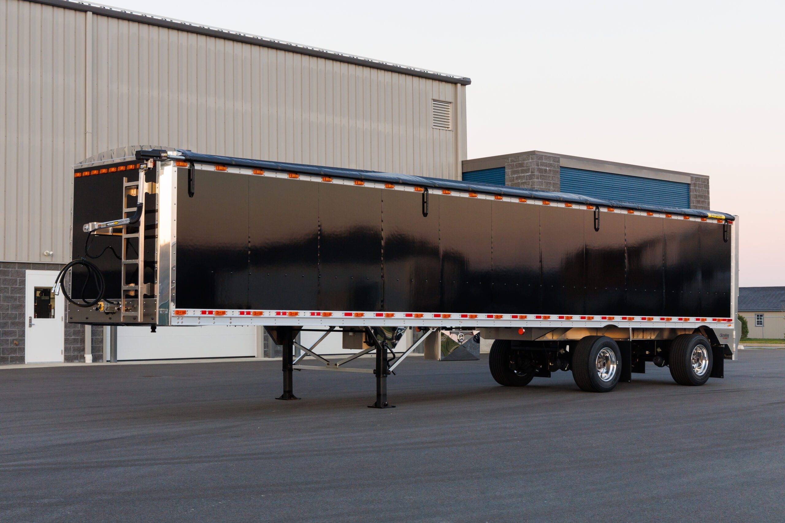side of black trailer