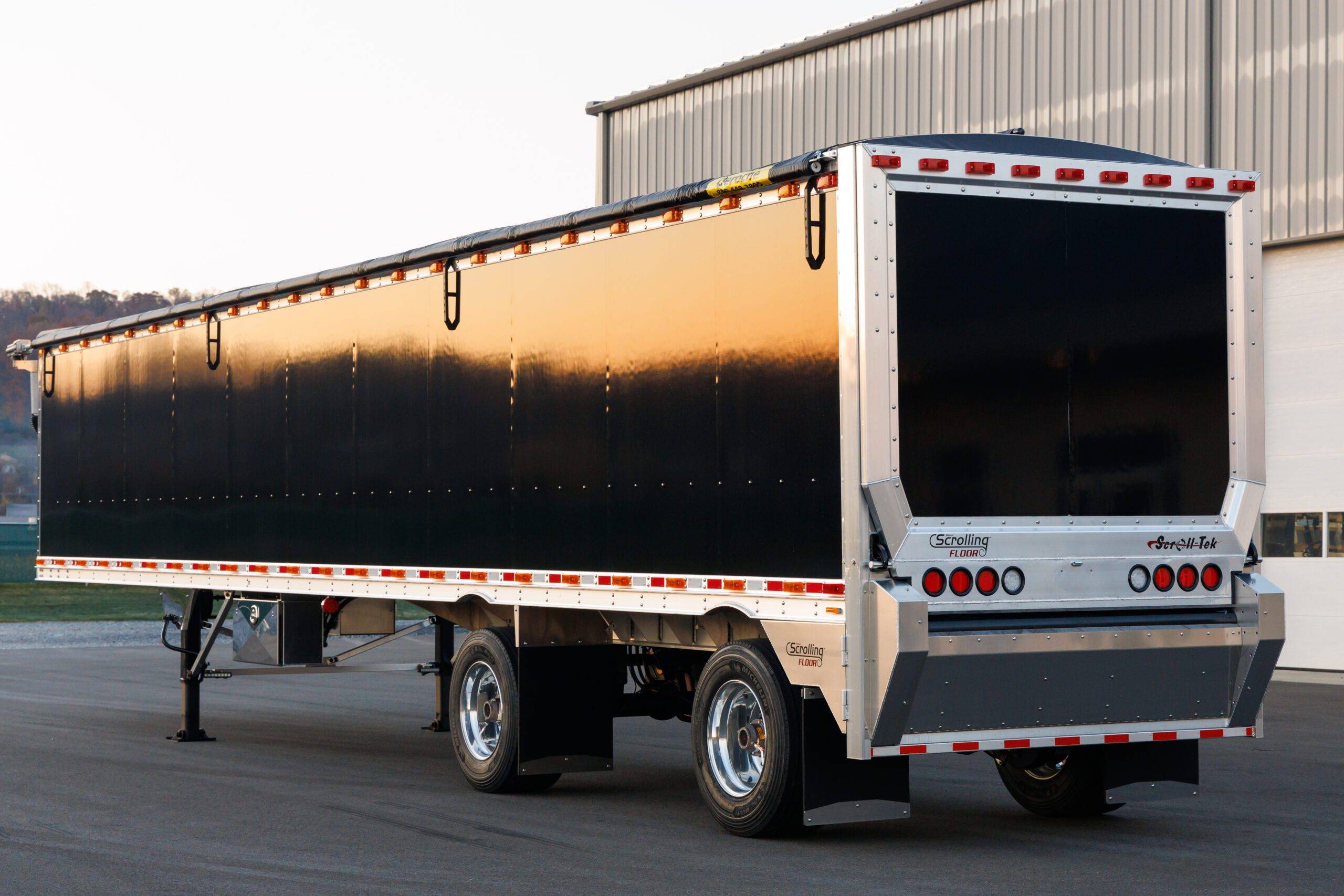 side of black trailer